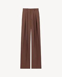 wide-leg pants wool gabardine