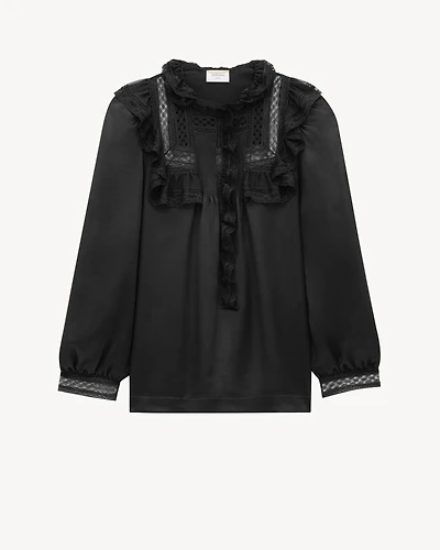 prairie blouse silk satin