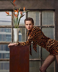 one-shoulder dress velvet dotted silk muslin