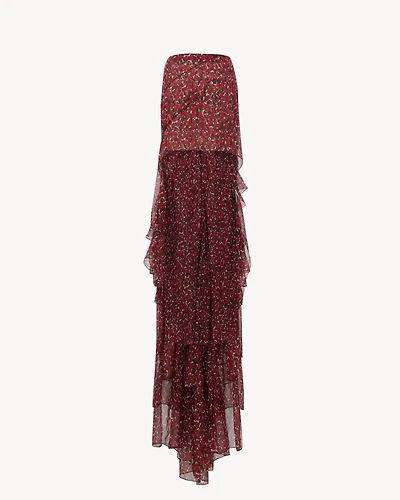 cascade skirt silk crepe muslin
