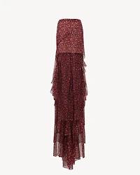 cascade skirt silk crepe muslin