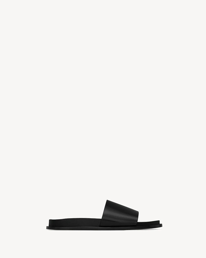 NICHOLS slides glazed leather