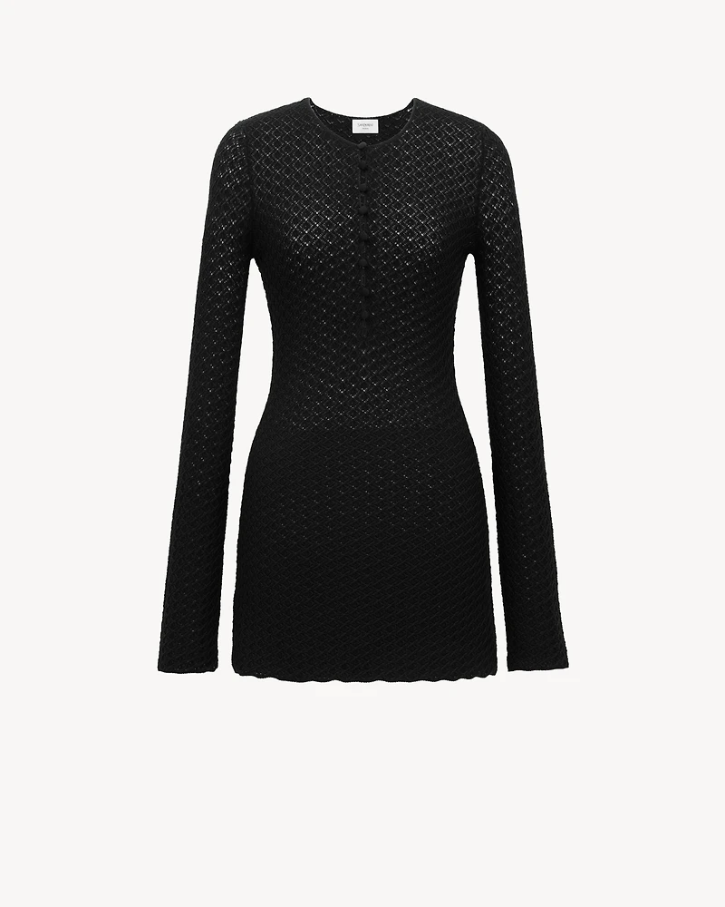 mini dress crochet knit