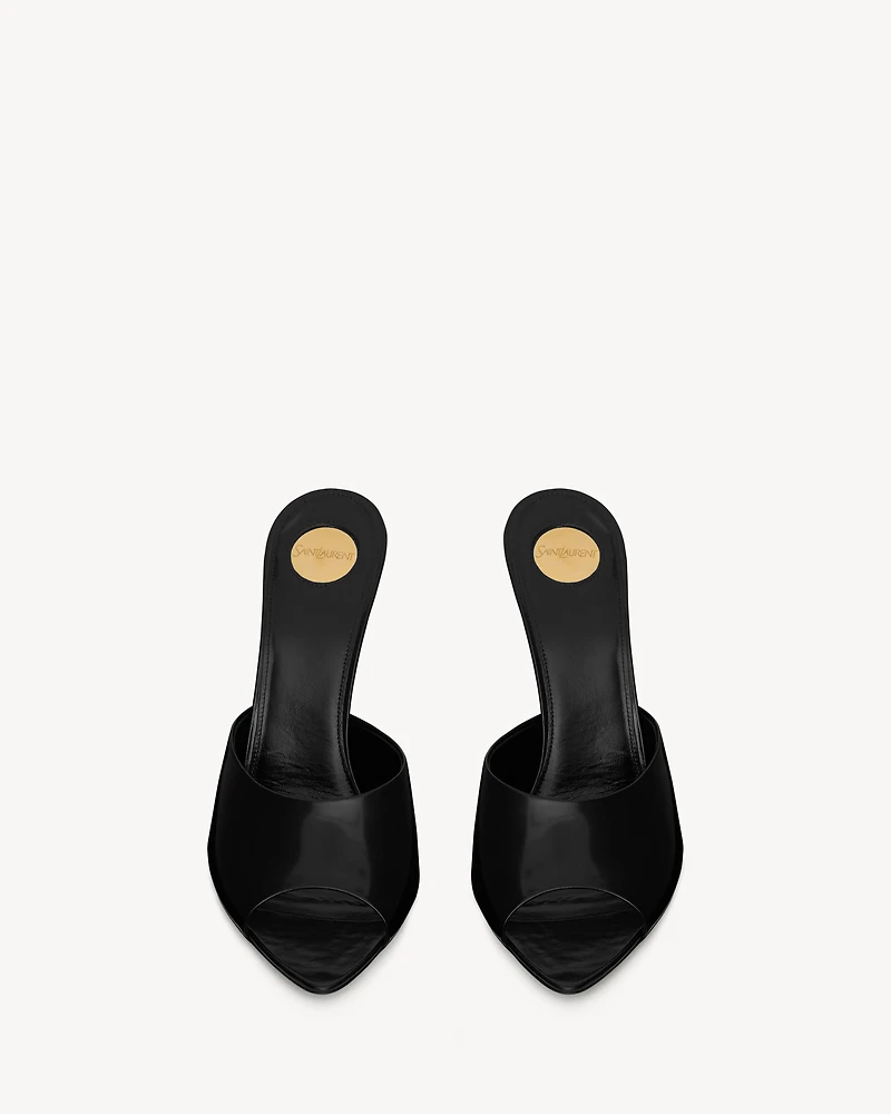 GOLDIE mules glazed leather