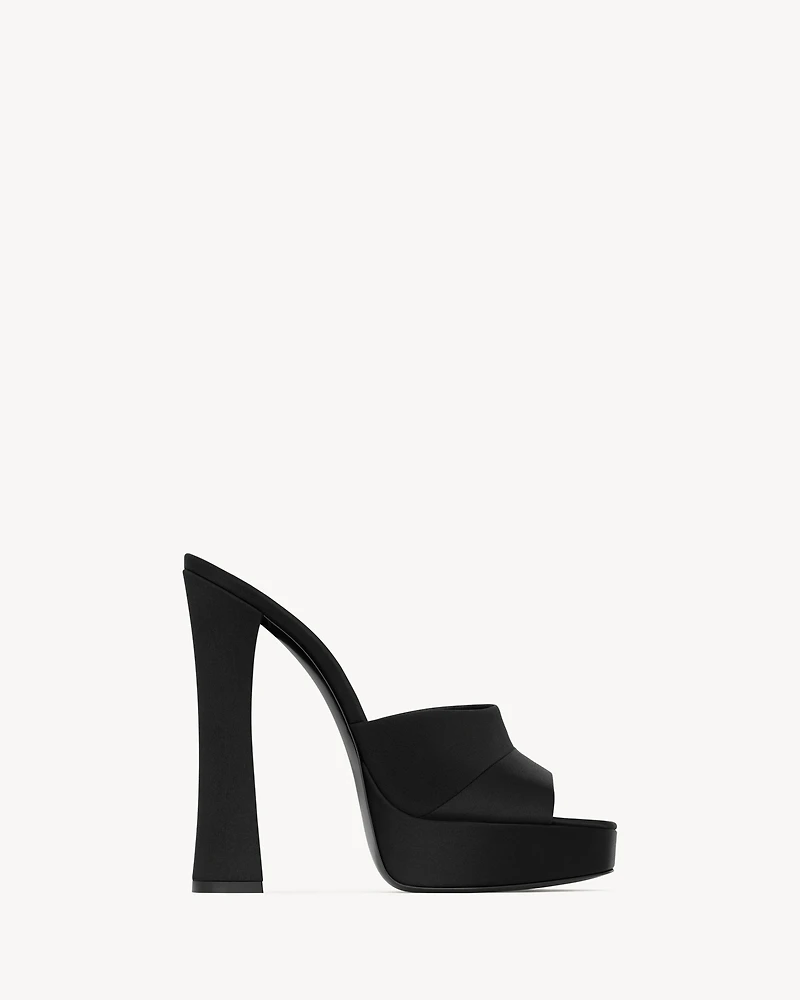 BOOGIE platform mules satin crepe