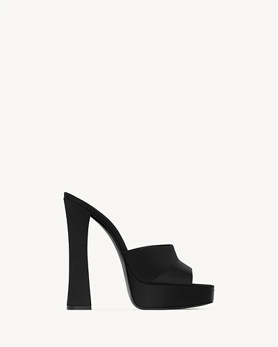 BOOGIE platform mules satin crepe