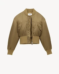 bomber jacket shiny nylon