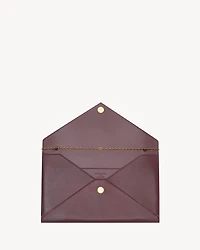 LETTER large pouch on chain in leather