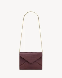 LETTER chain pouch in lizard