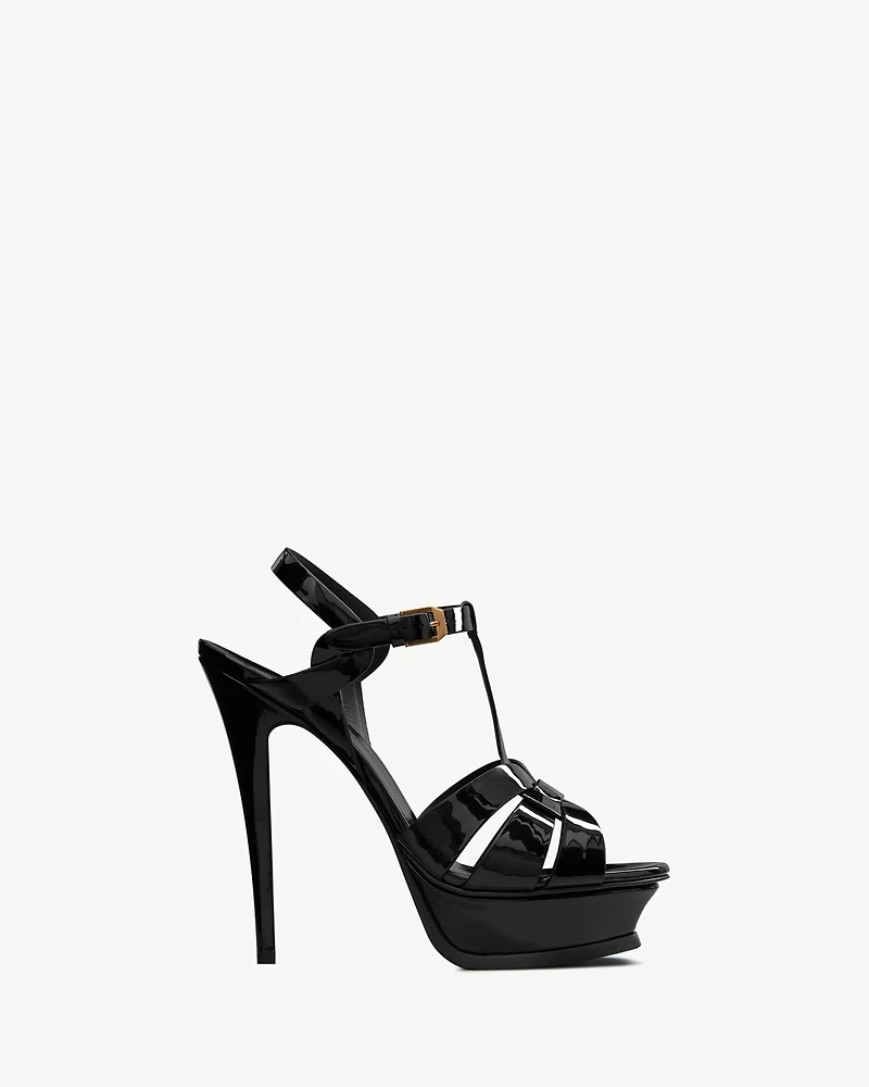 TRIBUTE platform sandals patent leather