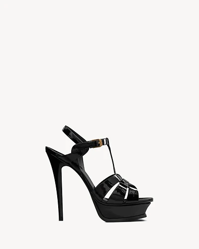 TRIBUTE platform sandals patent leather