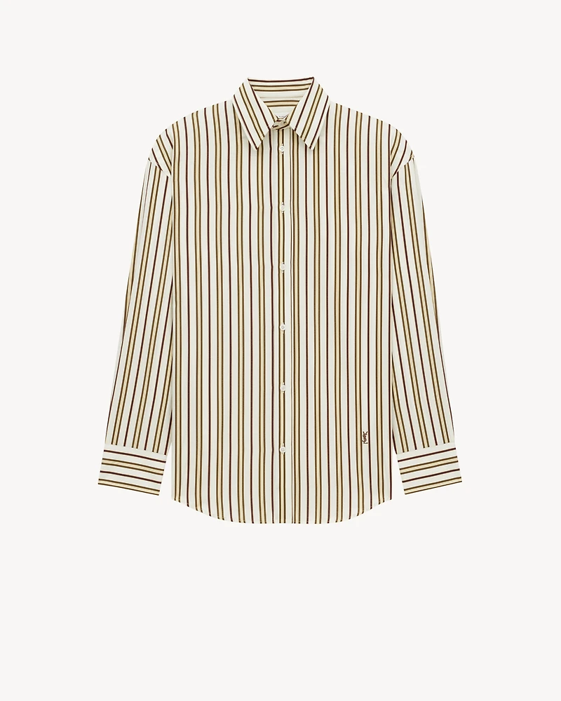 CASSANDRE shirt striped cotton poplin
