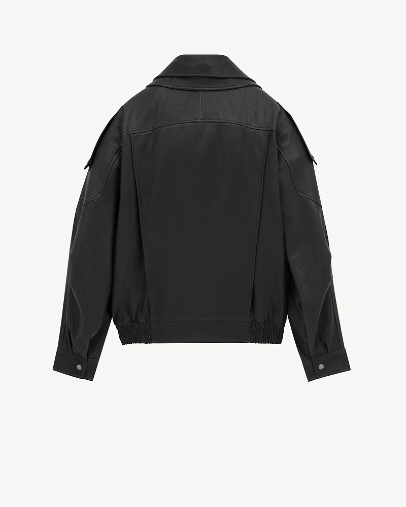 bomber jacket lambskin