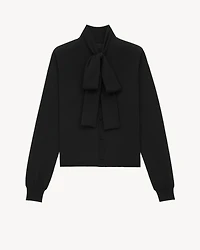 lavallière cardigan cashmere, wool, and silk