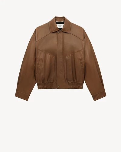 bomber jacket vintage lambskin
