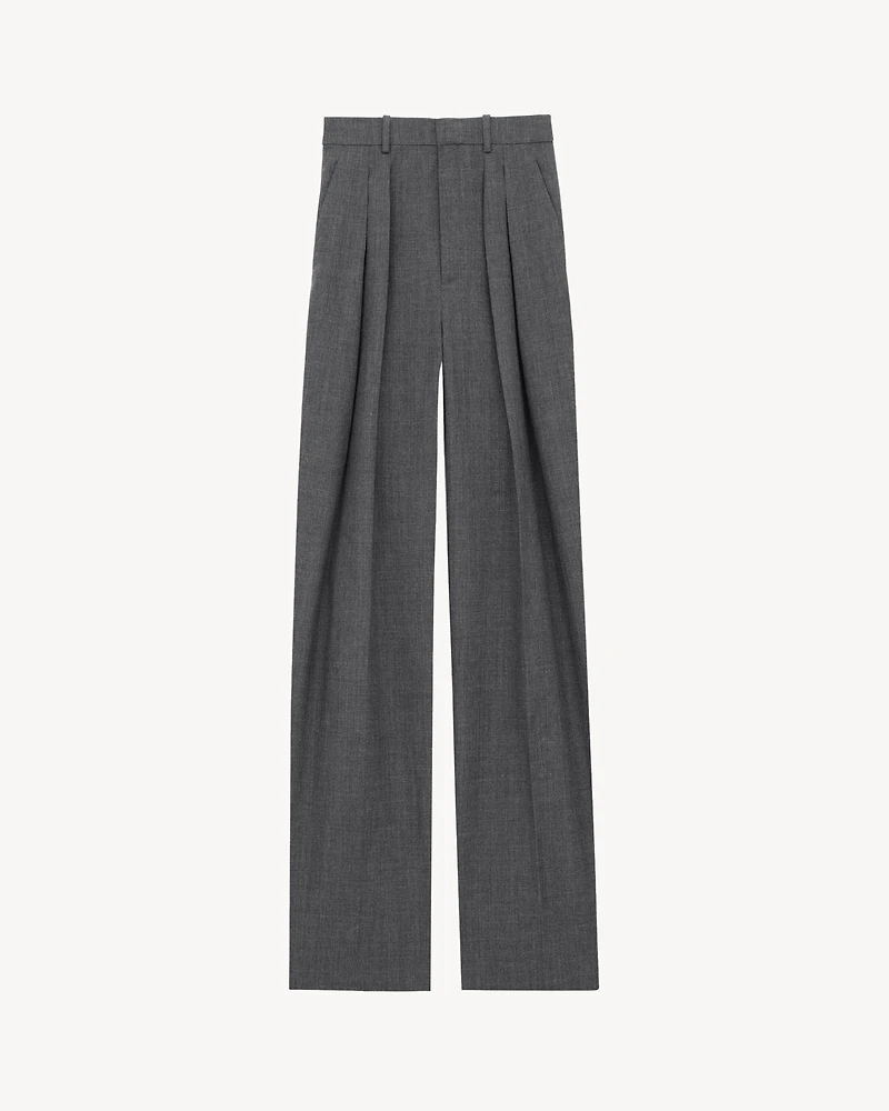 wide-leg pants wool chiné