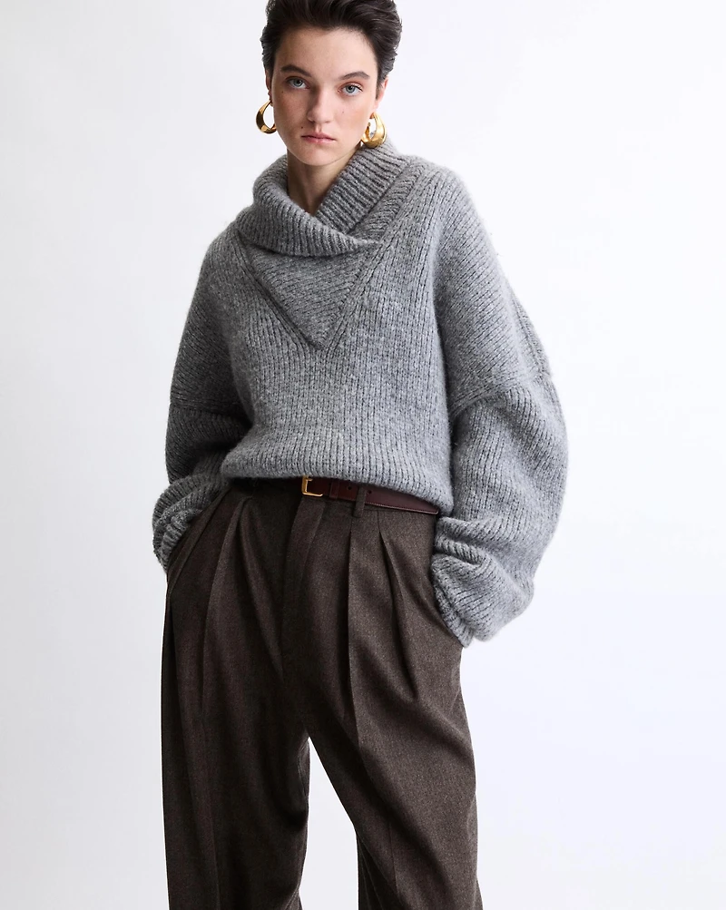 shawl sweater chunky knit