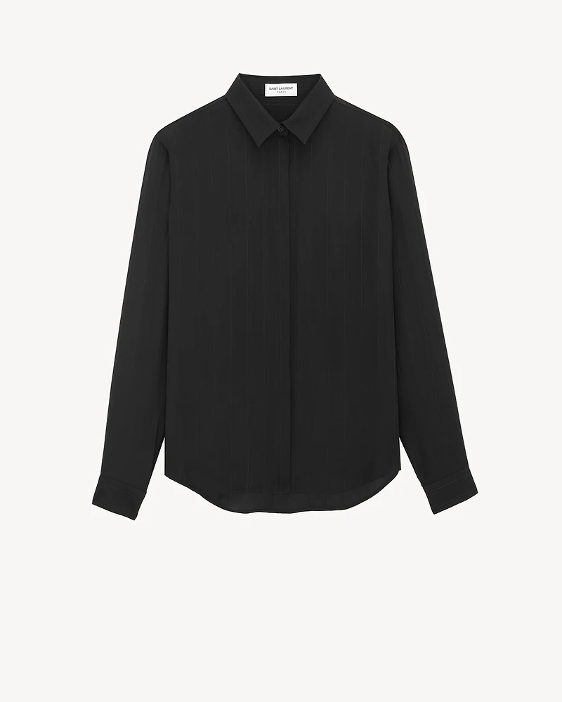 Shirt Matte and Shiny Cassandre Striped Silk
