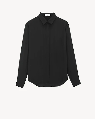 Shirt Matte and Shiny Cassandre Striped Silk