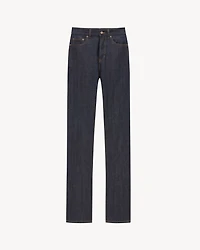 90's slim jeans raw indigo denim