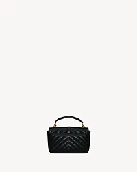 COLLEGE mini chain bag in shiny crackled leather