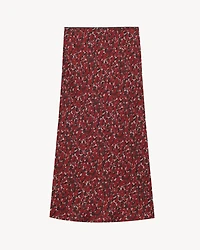 midi skirt spotted silk muslin