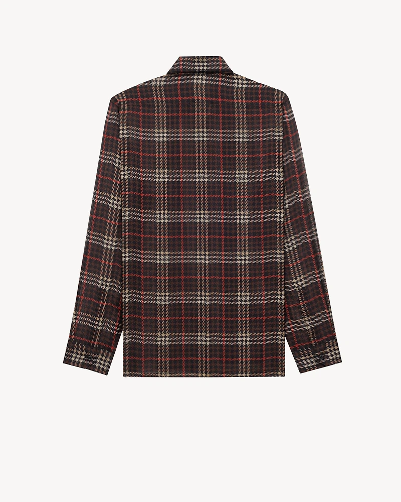 CASSANDRE shirt tartan silk crepe