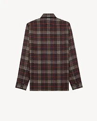 CASSANDRE shirt tartan silk crepe