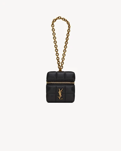 CASSANDRE MATELASSÉ CARRÉ mini cube on chain in lambskin
