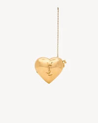 EVENING mini heart minaudière in brass