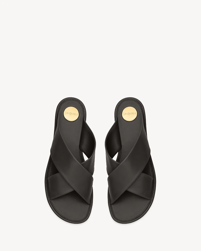 CARLYLE SLIDES smooth leather