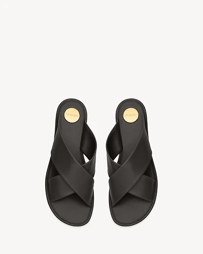 CARLYLE SLIDES smooth leather