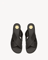 CARLYLE SLIDES smooth leather