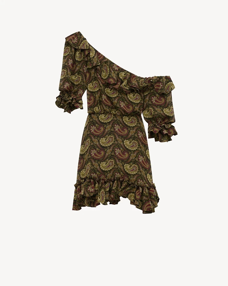 ruffled dress paisley muslin