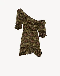 ruffled dress paisley muslin
