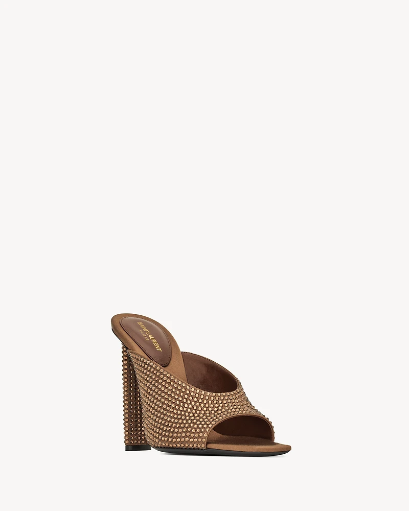 SEPT mules satin crepe and rhinestones