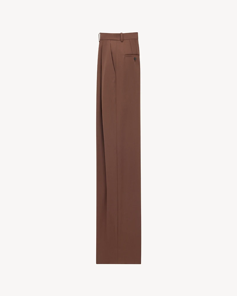 wide-leg pants wool gabardine