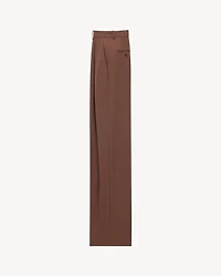 wide-leg pants wool gabardine