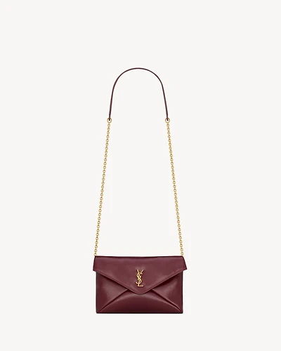 CASSANDRE chain pouch in shiny leather