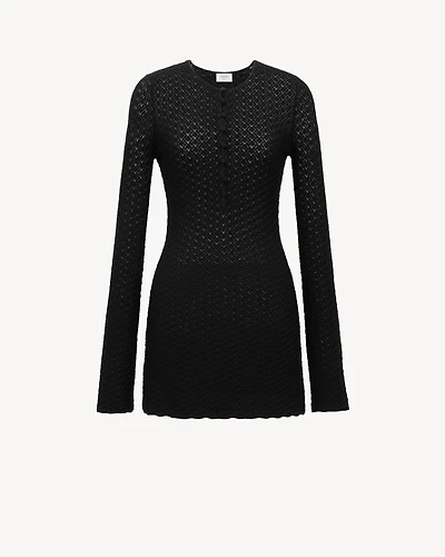 mini dress crochet knit