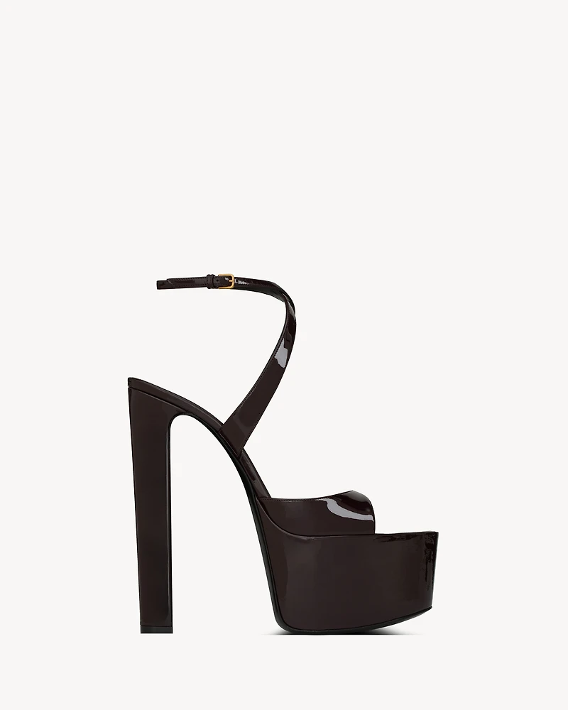 ROSSY platform sandals patent leather