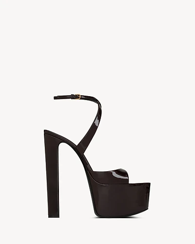 ROSSY platform sandals patent leather