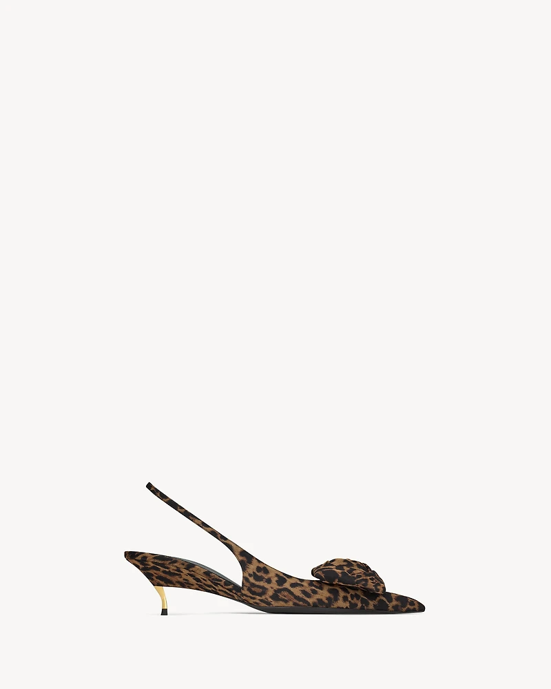 DAKOTA slingback pumps leopard silk muslin