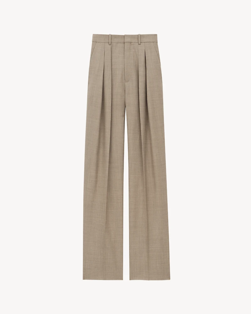 wide-leg pants caviar wool