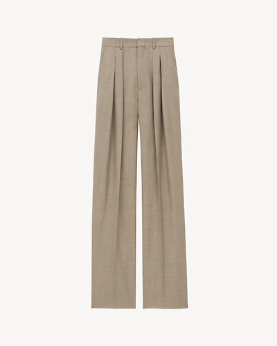 wide-leg pants caviar wool