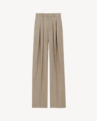 wide-leg pants caviar wool
