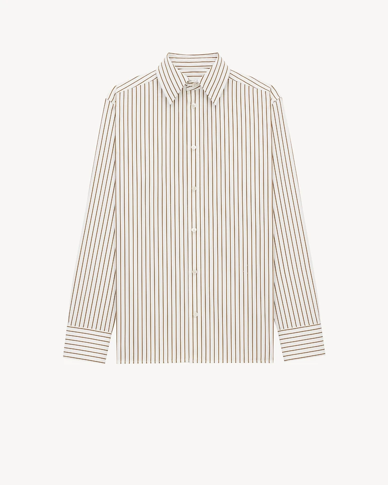 CASSANDRE shirt striped cotton poplin