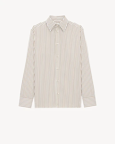 CASSANDRE shirt striped cotton poplin
