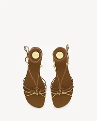 BABYLONE sandals smooth and metallic leather