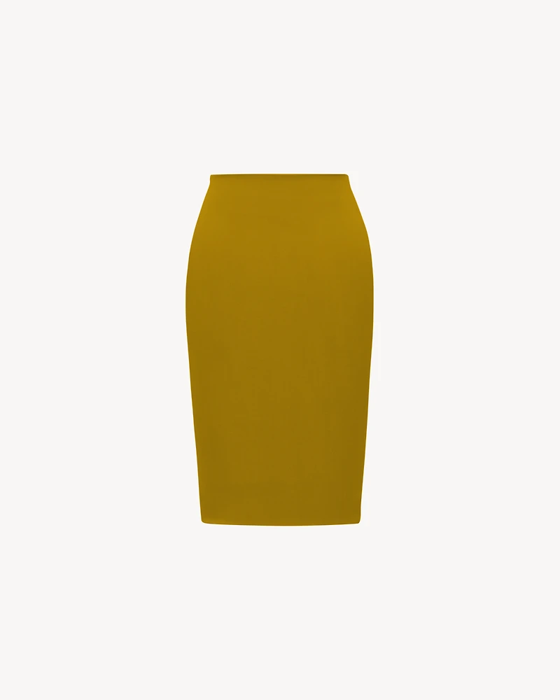 pencil skirt satin